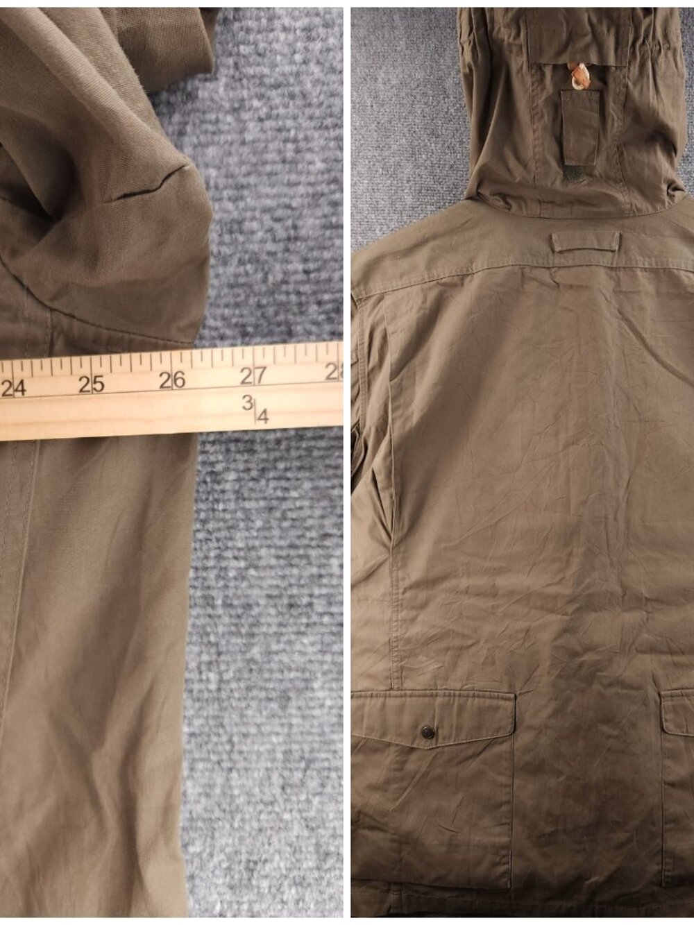 FJALLRAVEN No. 68 Jacket XL Hooded Green Full Zip G-1000 Pockets Outdoors Men - Picture 14 of 16